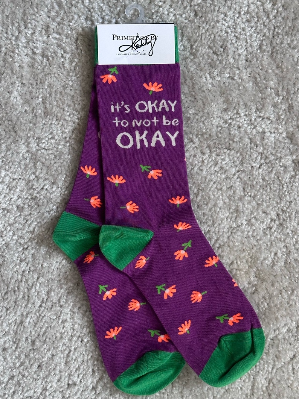 Primitives by Kathy- It's Okay To Not Be Okay Socks